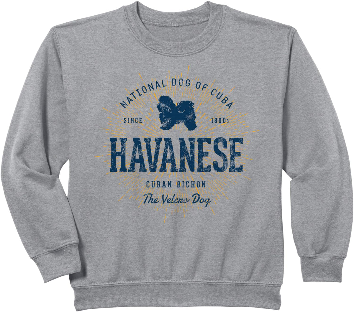 Vintage Havanese Retro Sweatshirt - Heather Grey