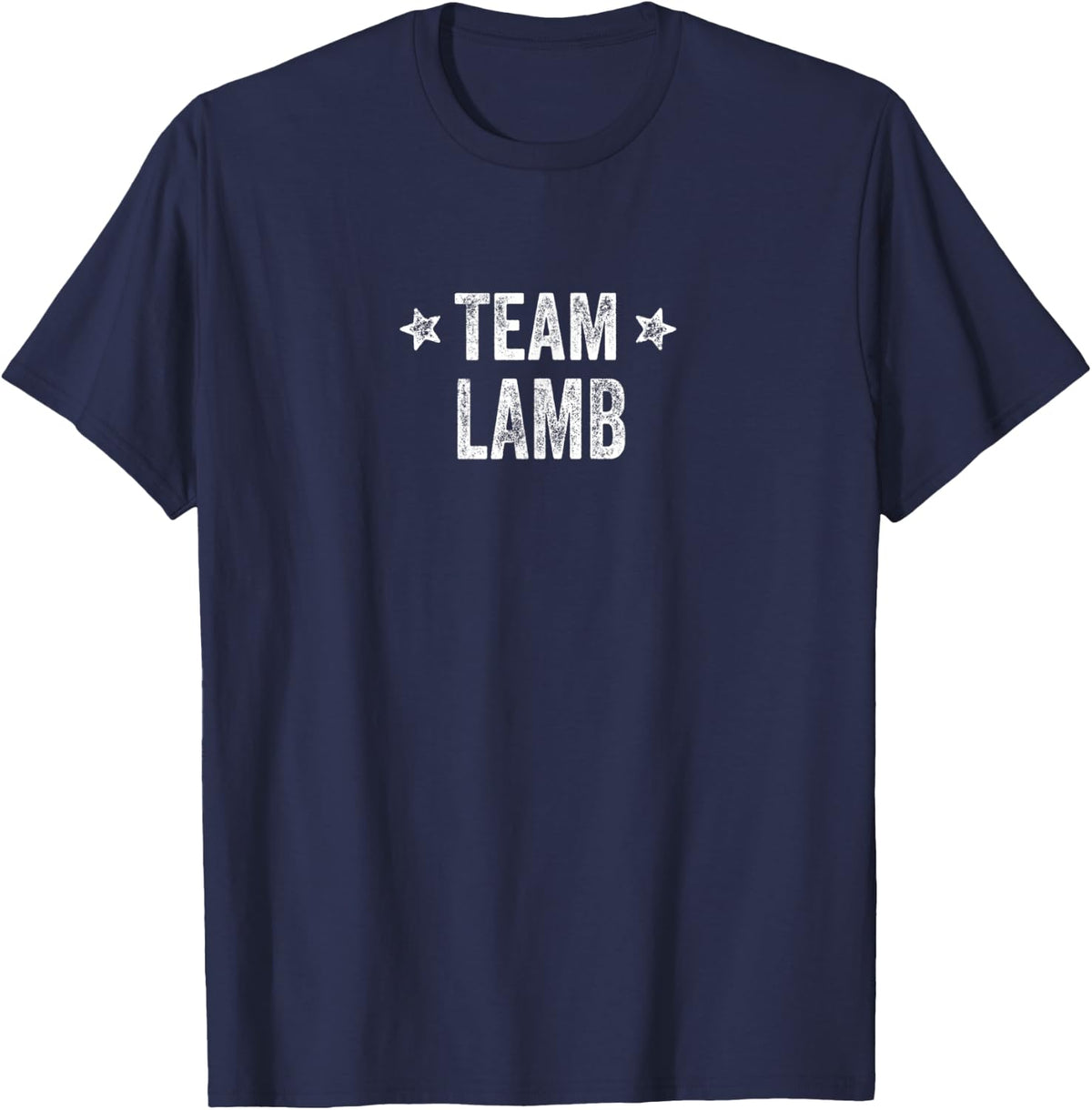 Team LAMB - Last Name / Lamb Family Member Surname T-Shirt - Navy Blue