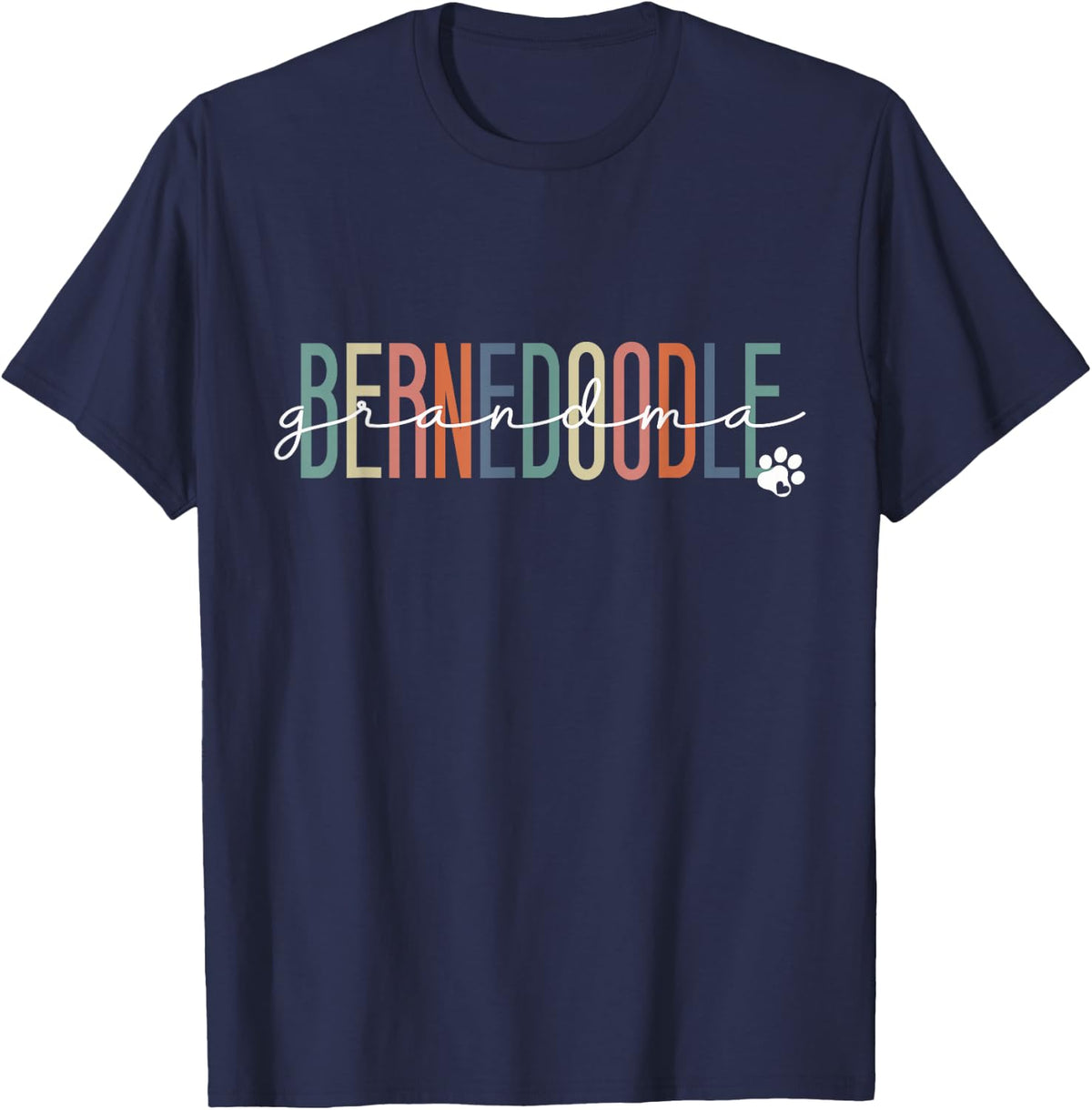 Bernedoodle Grandma Bernedoodle Dog Nana Mother's Day T-Shirt - Navy Blue