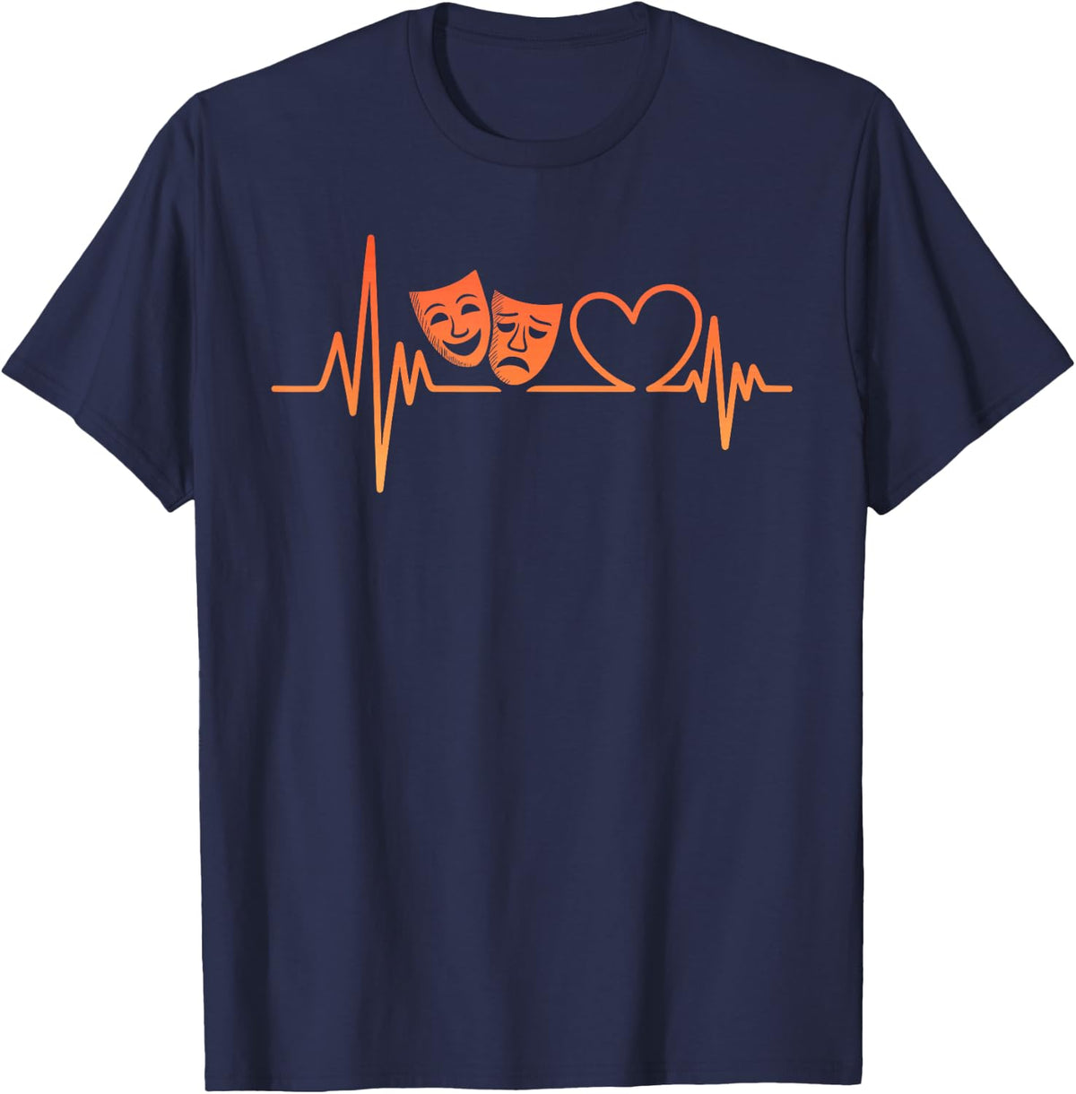 Cute Theatre Design for Men Women Broadway Theater Theatre T-Shirt - Navy Blue