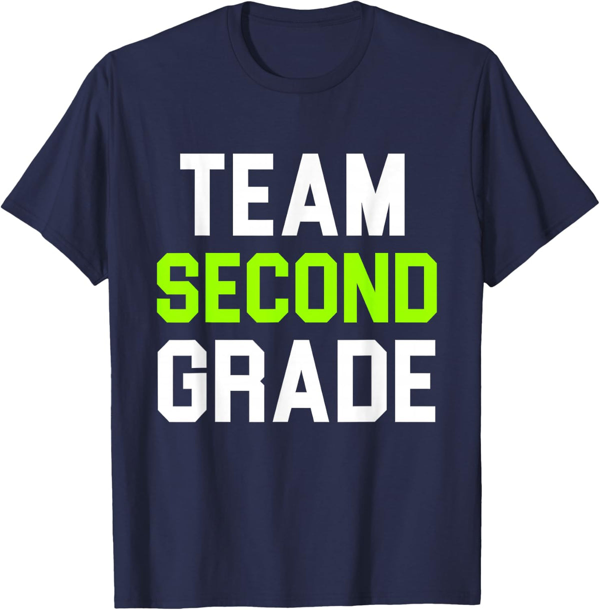 Team 2nd Second Grade Back To School Funny Teacher T-Shirt T-Shirt - Navy Blue