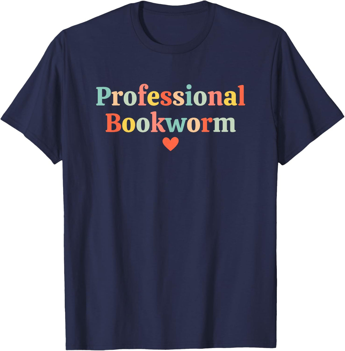 Professional Bookworm T-Shirt - Navy Blue