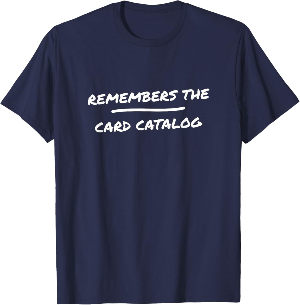 Librarian Library Card Reader School Librarian Book Lover T-Shirt - Navy Blue