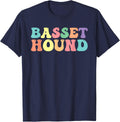 Basset Hound Dog T-Shirt - Navy Blue