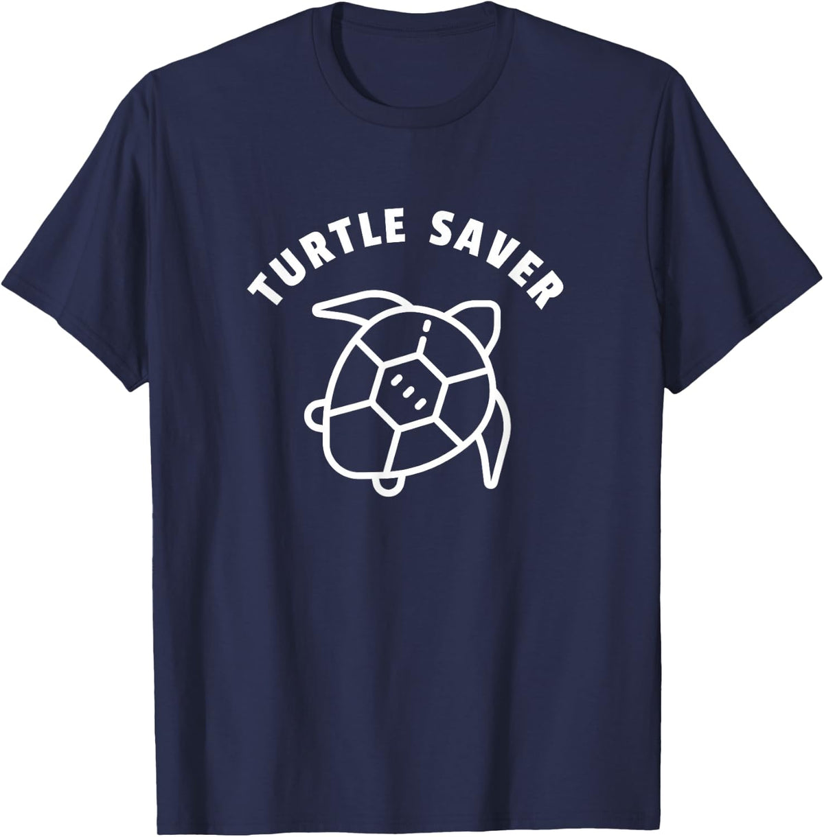 Turtle Saver Quote - Sea Turtle Graphic - Animal Rescue T-Shirt - Navy Blue