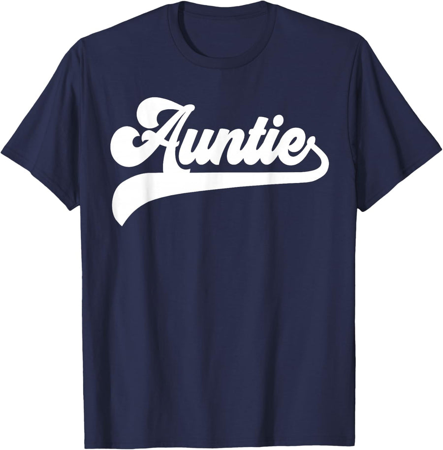 Auntie Gifts Mother's Day Auntie T-Shirt - Navy Blue