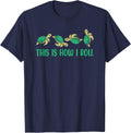 This Is How I Roll Sea Turtle Ocean Tees T Shirts For Men Women Kids - Navy Blue