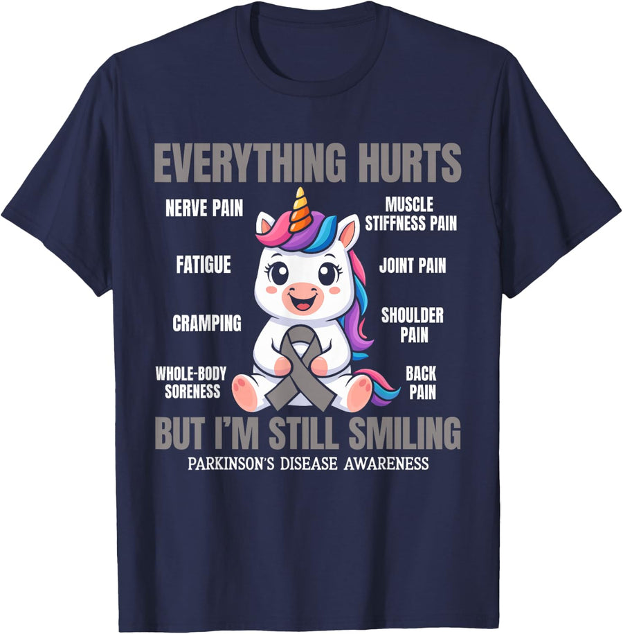 Funny Parkinson Warrior Parkinsons Disease T-Shirt - Navy Blue