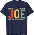 Joe Personal Name First Name Funny Joe Saying Joe Meme T-Shirt - Navy Blue
