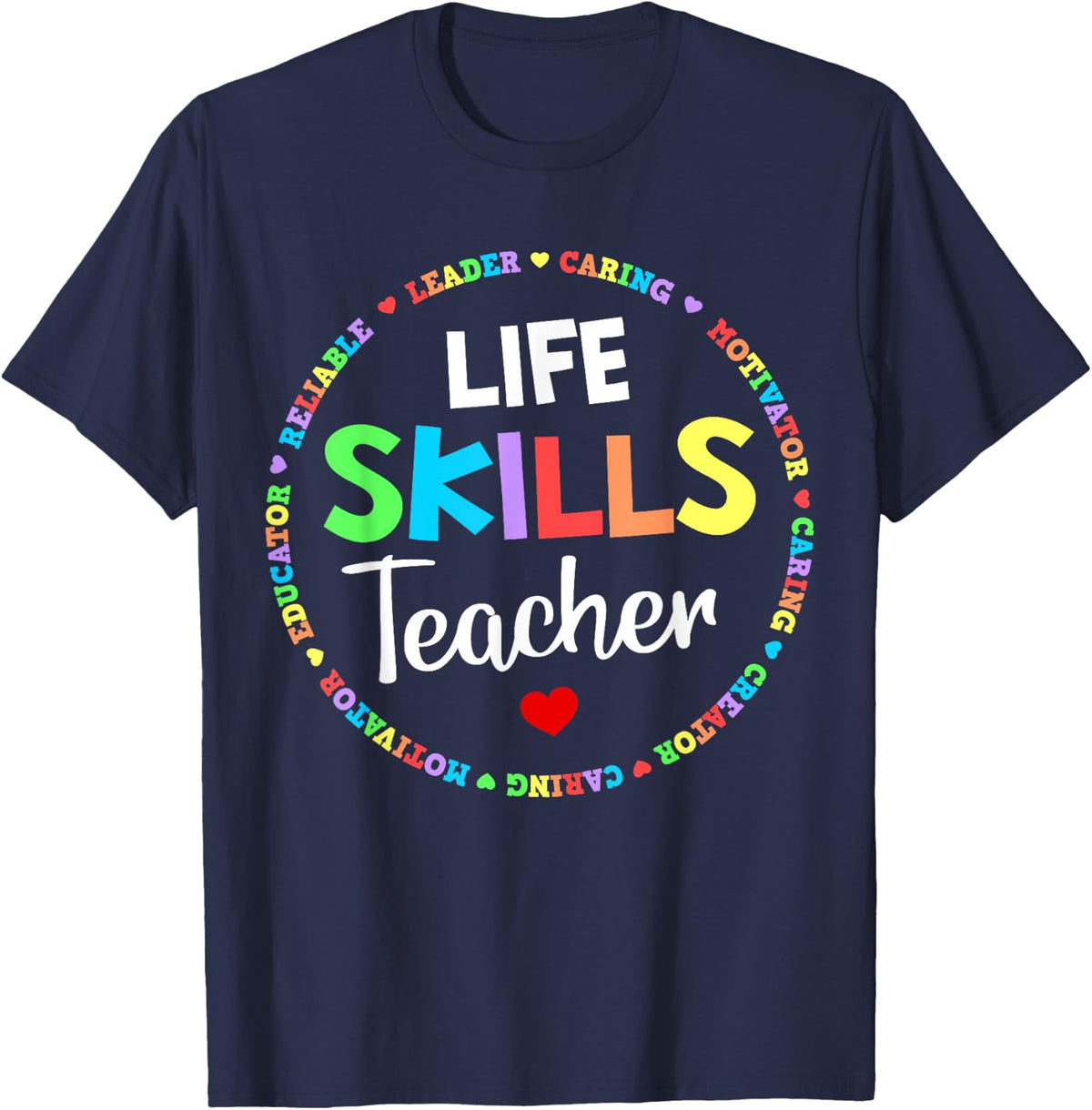 Matching Life Skills Teacher Squad Special Ed SPED Team Crew T-Shirt - Navy Blue