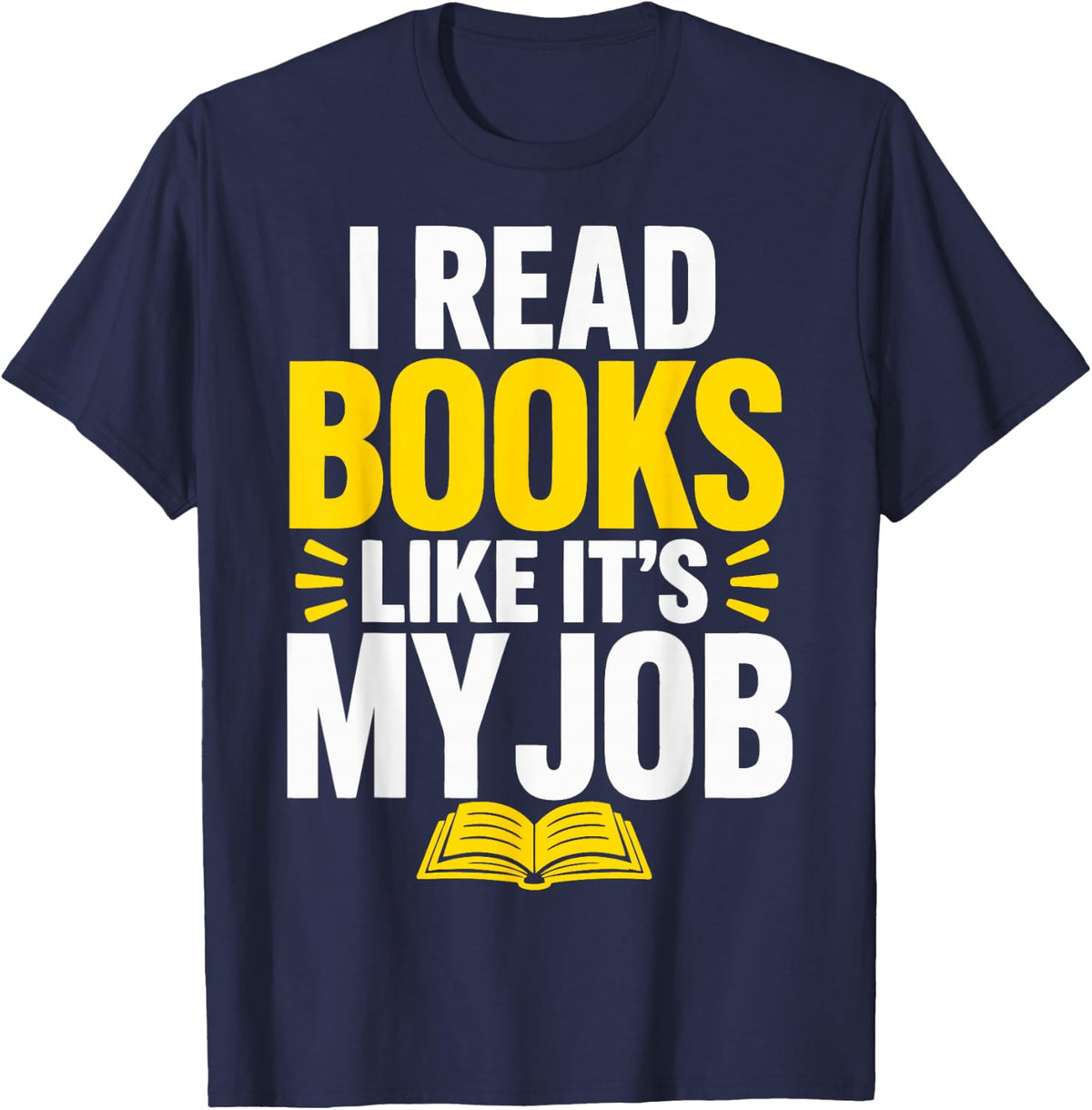 Reading Librarian Book Lover Library T-Shirt - Navy Blue