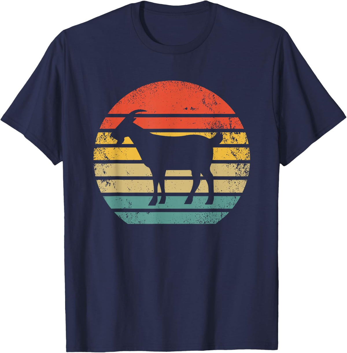 Retro goats farmer farm - vintage shepherd goat T-Shirt - Navy Blue