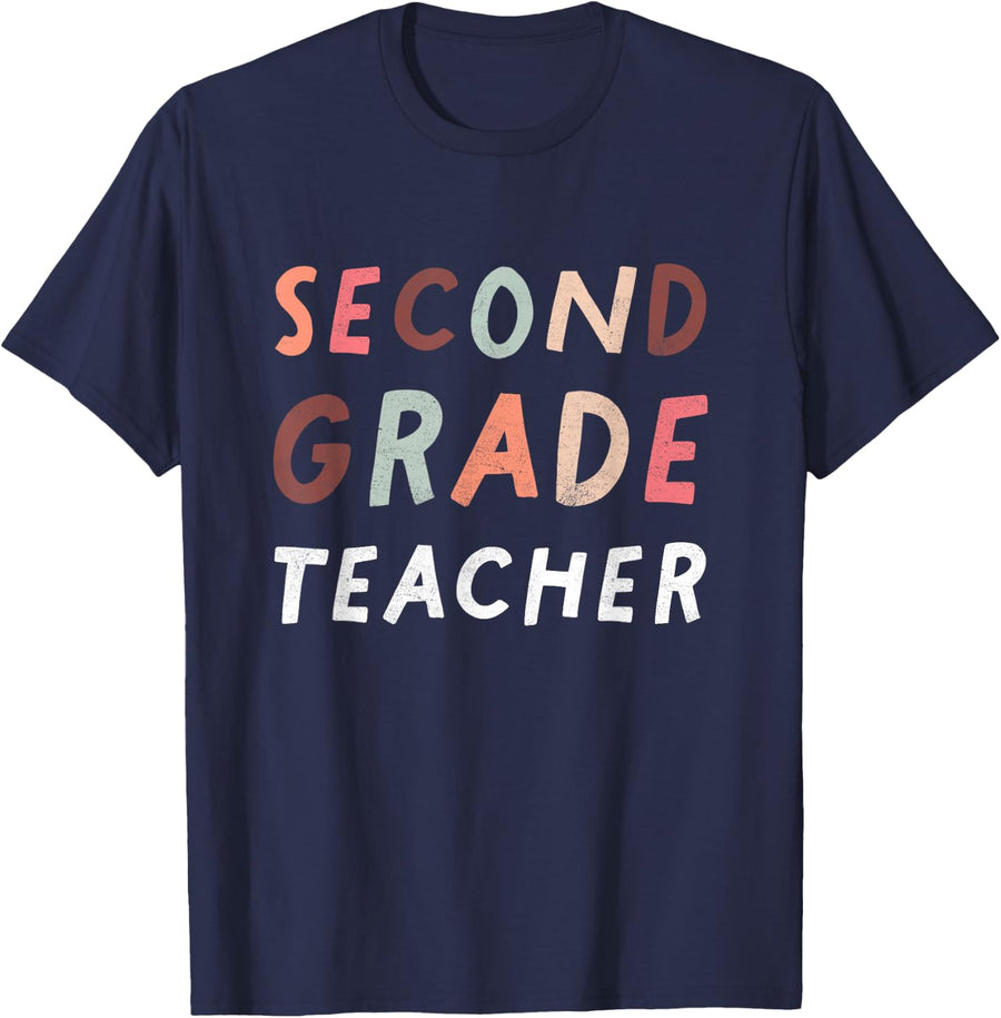 2nd Grade Teacher Back To School T-Shirt - Navy Blue