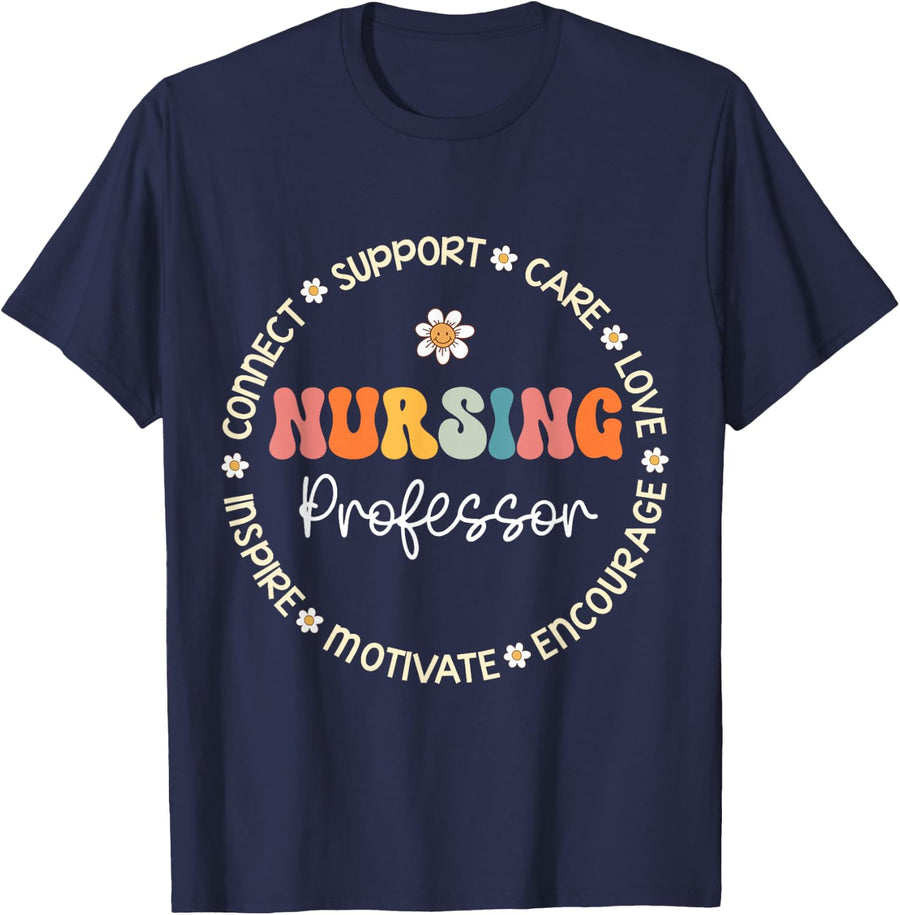Nursing Professor Appreciation Week Back to School Tees T Shirts for Nurse Educators - Navy Blue