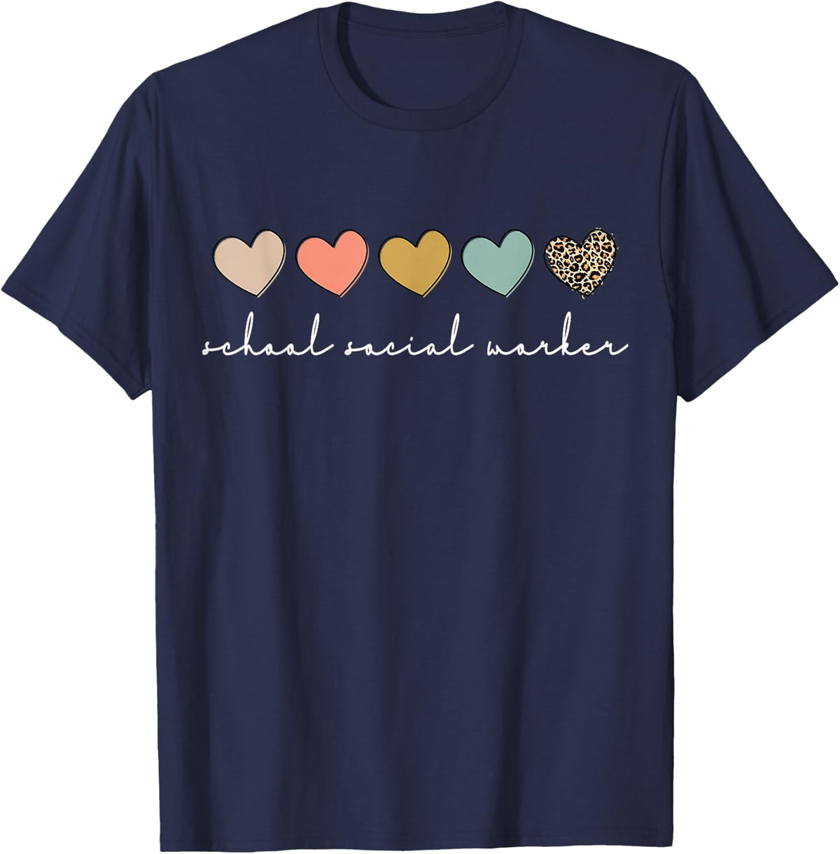 School Social Worker SSW Social Work Student Grad T-Shirt - Navy Blue