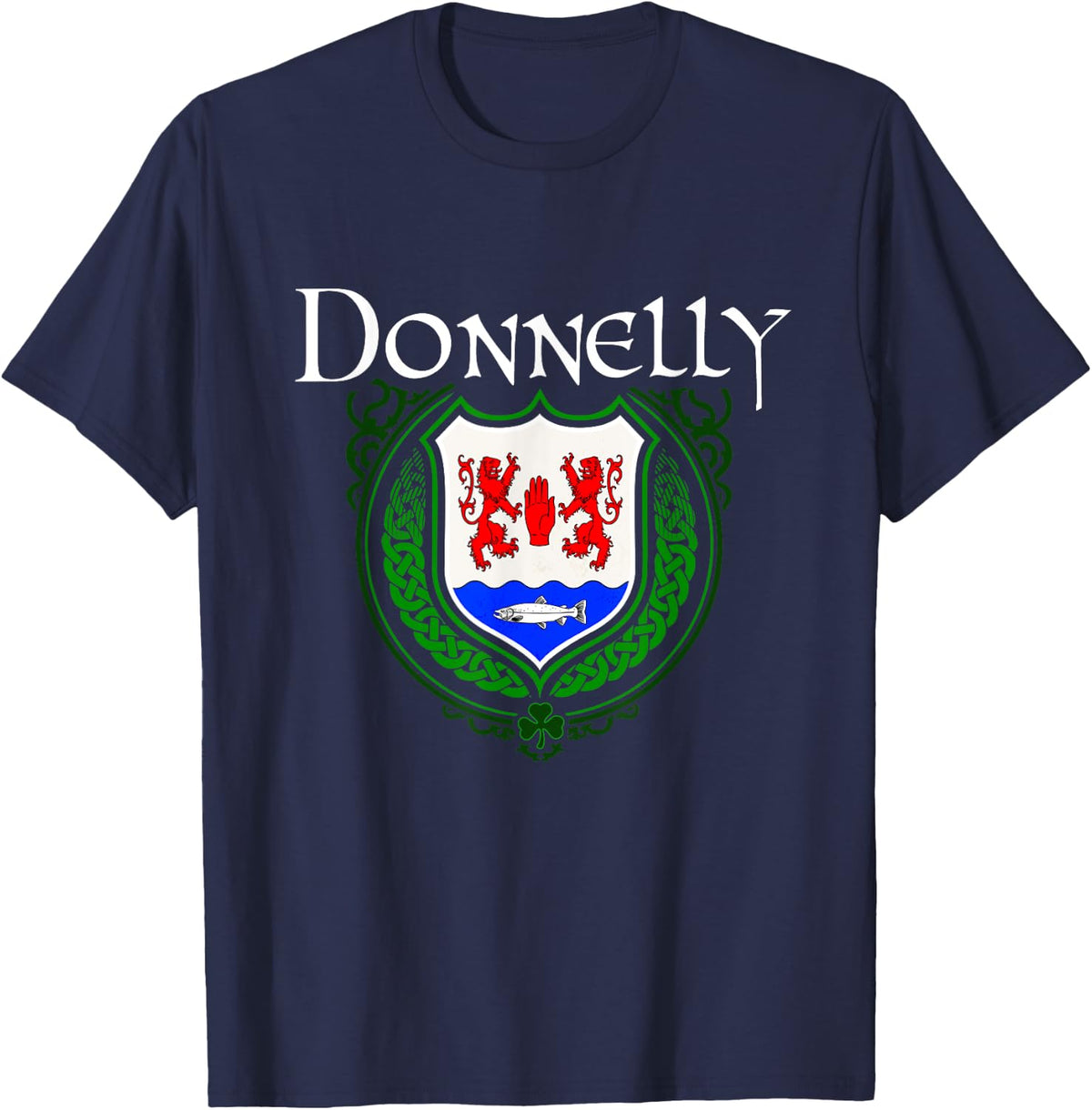 Donnelly Surname Irish Clan Tartan Badge Ireland T-Shirt - Navy Blue