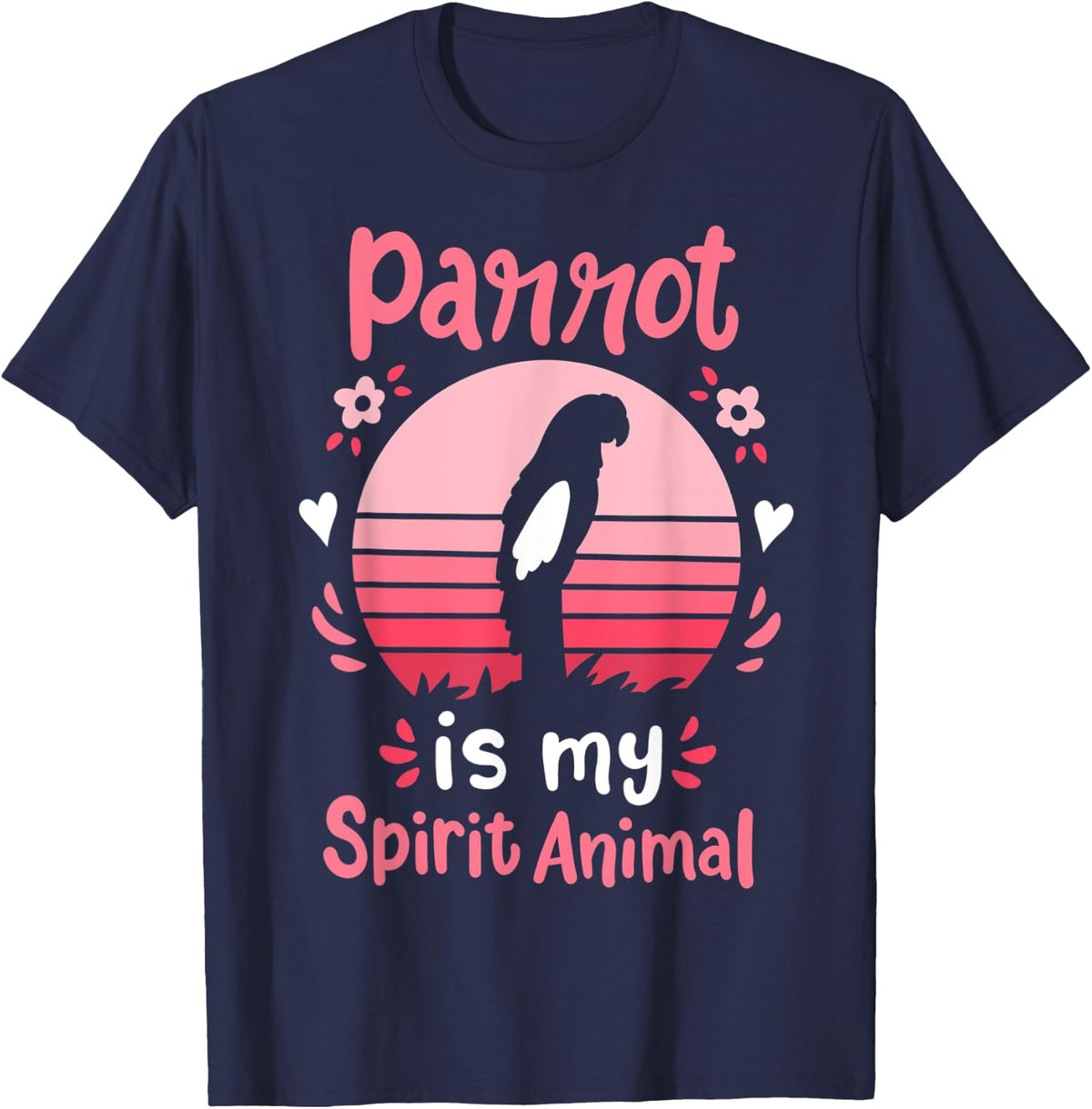Parrot Spirit Animal T-Shirt - Navy Blue
