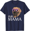 Fur Mama Great Dane Dog Pet Parent Canine Animal Enthusiast T-Shirt - Navy Blue