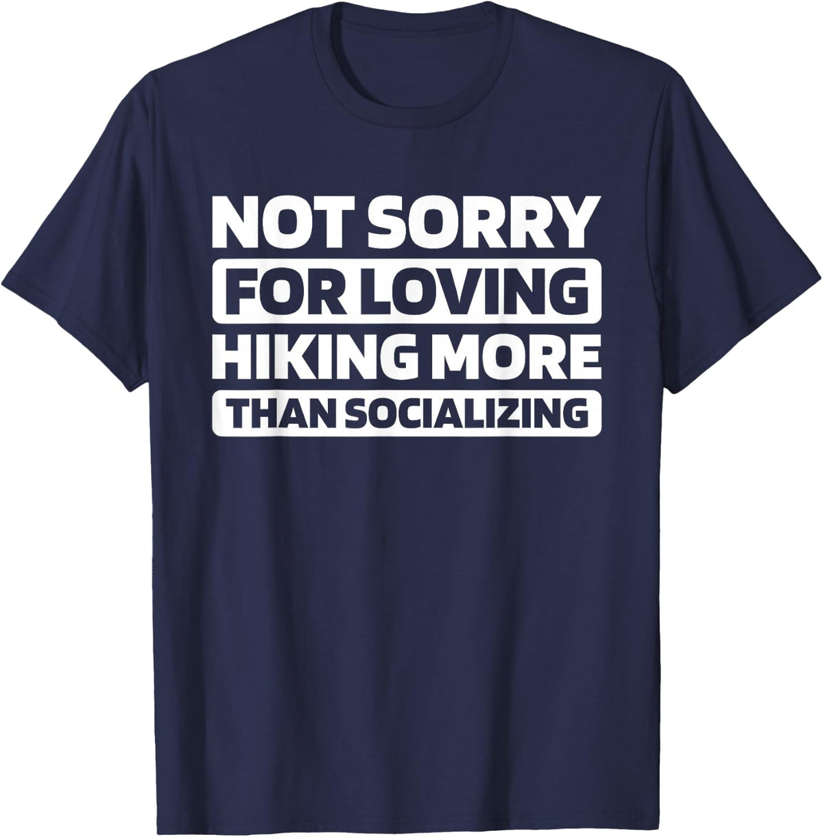 Hiking Hiker - Trail Mountain Hike T-Shirt - Navy Blue