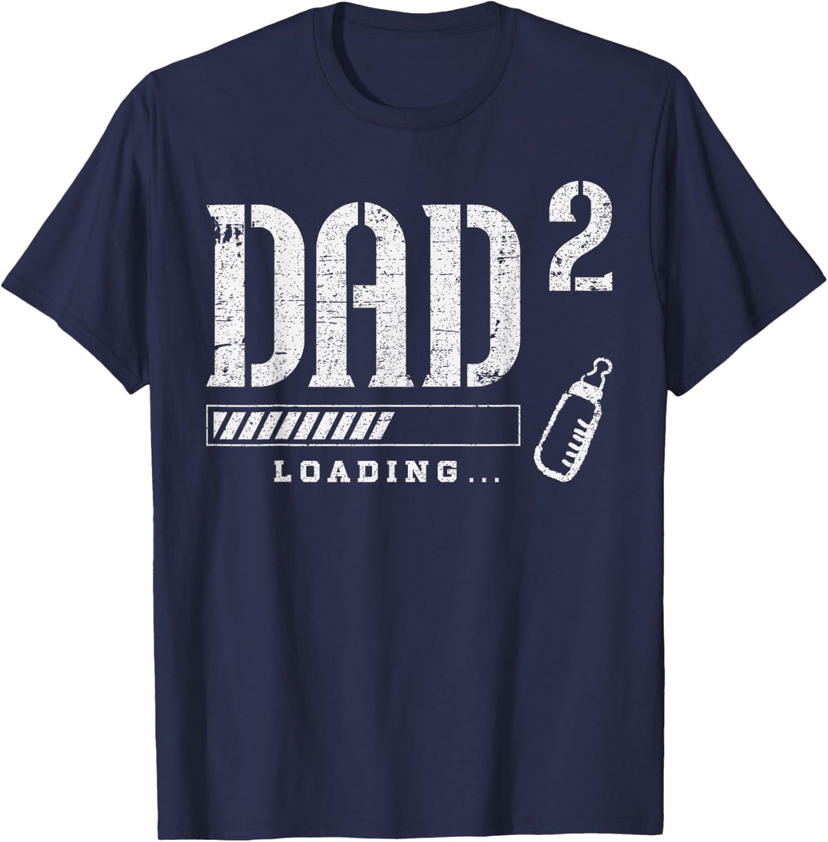 Expectant Dad Twins 2nd Child T-Shirt - Navy Blue