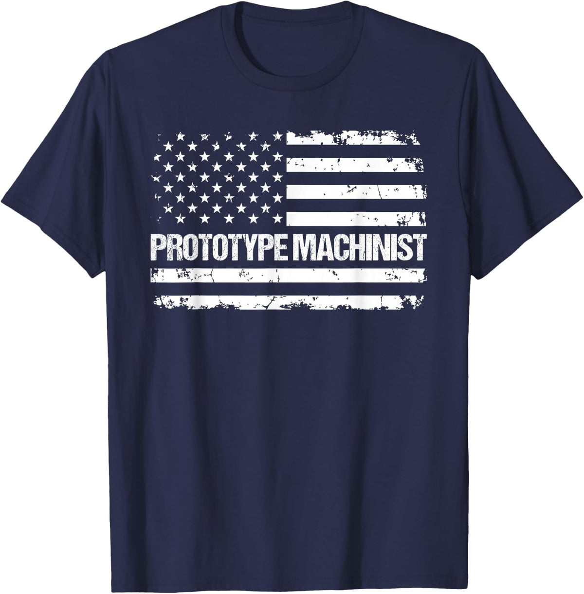Prototype Machinist Flag USA T-Shirt - Navy Blue