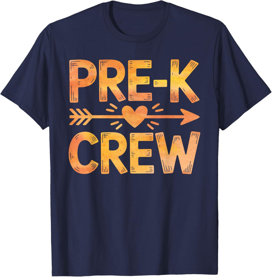 Funny Pre-K Teacher Art for Men Women Kindergarten Preschool T-Shirt - Navy Blue
