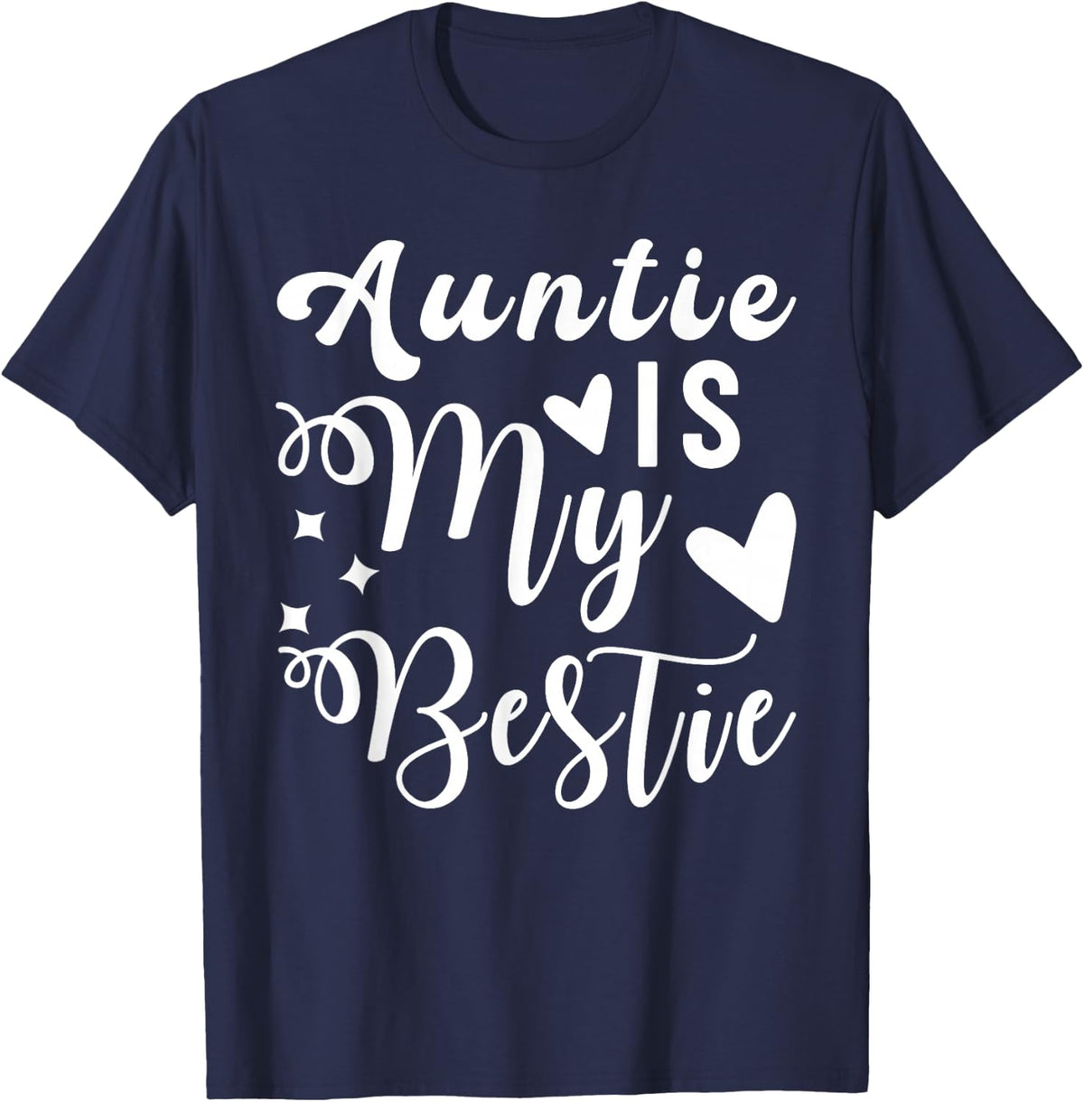 My Auntie is My Bestie Cute Outfit for Niece Matching T-Shirt - Navy Blue