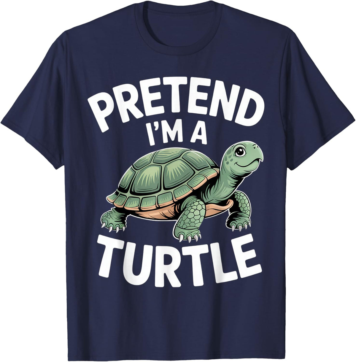 Pretend Im A Turtle T-Shirt - Navy Blue