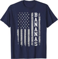 Banana Retro Humor US Flag Bananas Classic Men Women Kids T-Shirt - Navy Blue