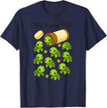 Funny Turtle My Happy Pills Animal Lover Boys Girls Kids T-Shirt - Navy Blue