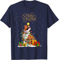 Bulldog Merry Christmas Funny Xmas Christmas English Bulldog T-Shirt - Navy Blue