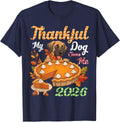 Thankful My Great Dane Dog Chose Me 2026 Thanksgiving Pie T-Shirt - Navy Blue