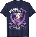 Goat No One Fights Pancreatic Cancer Alone Awareness 2026 T-Shirt - Navy Blue