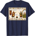 Medieval Birthday Card History Teacher Knight Conversation T-Shirt - Navy Blue