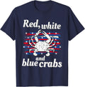 Blue Crab Men Women Kids Boys Girls Patriotic 4th of July T-Shirt - Navy Blue