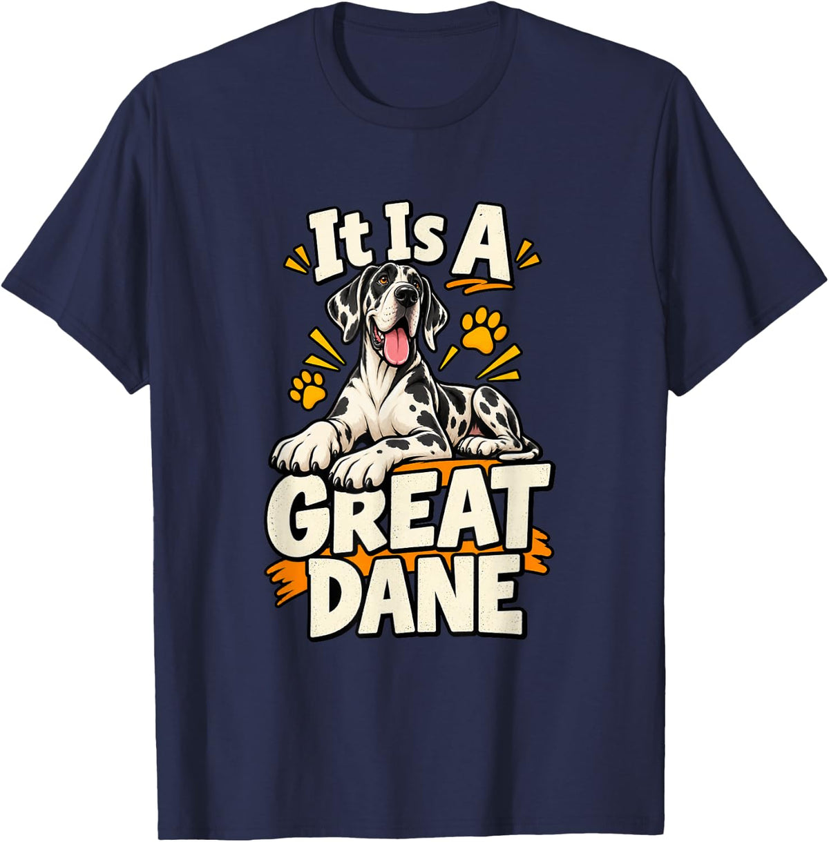 Great Danes Funny Great Dane Lover Dog Owner T-Shirt - Navy Blue