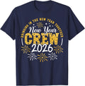 New Year Crew 2026 New Year's Eve Party Countdown Family T-Shirt - Navy Blue