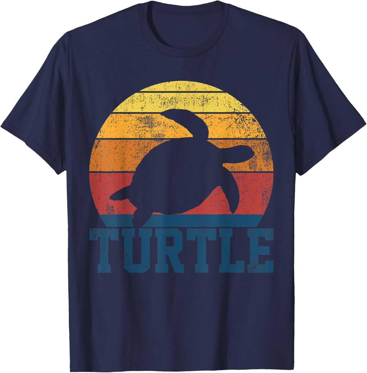 Turtle Sea Turtle Vintage T-Shirt - Navy Blue