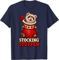 Ferret Christmas Stocking Stuffer T-Shirt - Navy Blue
