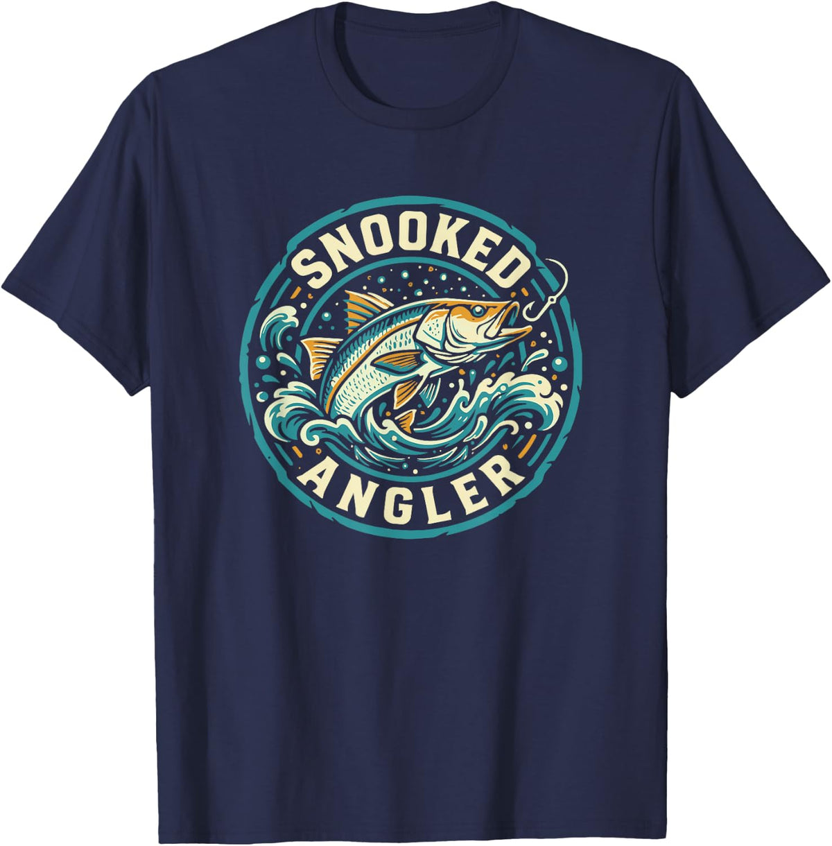 Snook Fish Saltwater Fishing Inshore Fisherman T-Shirt - Navy Blue