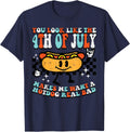 You Look Like 4th July Retro Hotdog Patriotic Men Women Kids T-Shirt - Navy Blue