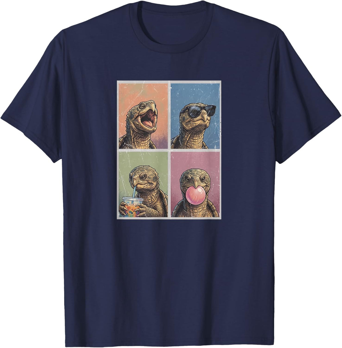 Snapping Turtles Funny Snapping Turtle T-Shirt - Navy Blue