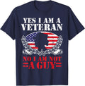 Yes I'm A Female Veteran Women Veterans Day Gift Shirt T-Shirt - Navy Blue