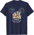Disney Mickey & Friends Easter Family Trip 2026 Fireworks T-Shirt - Navy Blue