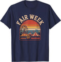 County Fair Goat Show Week Banner Livestock T-Shirt - Navy Blue