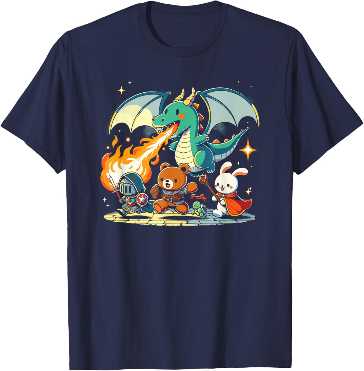 Funny RPG Role Playing Game D20 Dungeon Master Tee T-Shirt For Tabletop Gamers - Navy Blue
