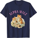 Alpha Male Cat T-Shirt - Navy Blue