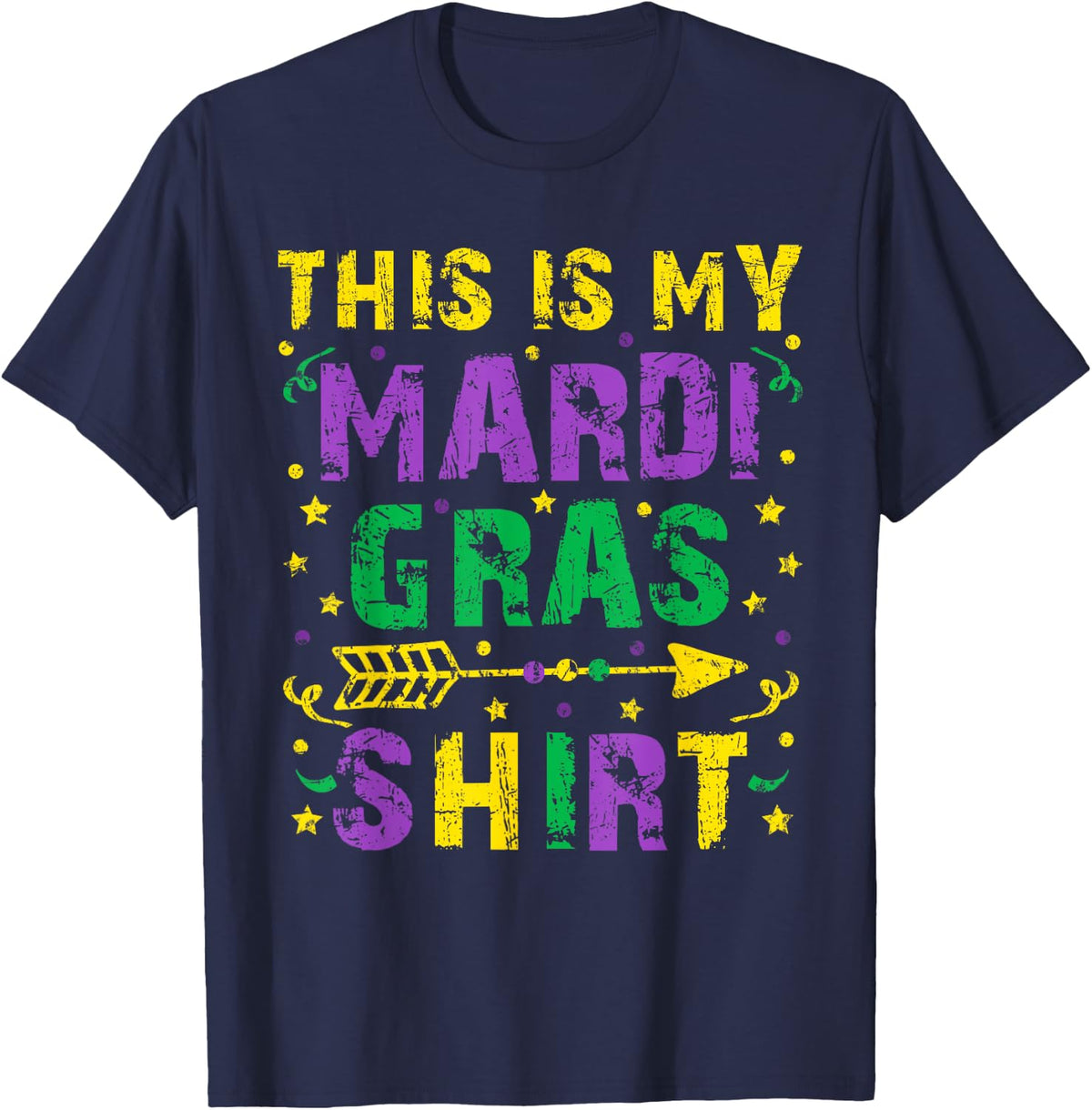 This Is My Mardi Gras Shirt Funny Outfit Men Women Kids T-Shirt - Navy Blue