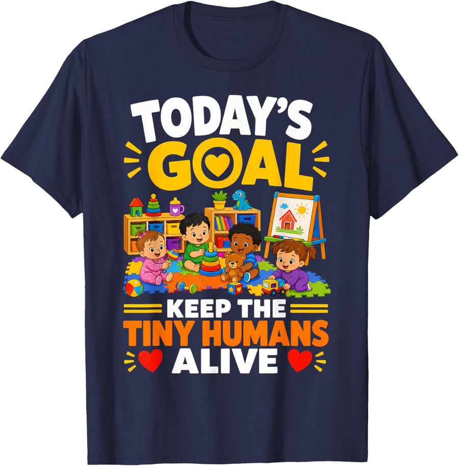 Daycare Teacher Toddler Room Childcare Appreciation T-Shirt - Navy Blue