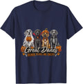 Great Danes Because People are Creepy Halloween T-Shirt - Navy Blue